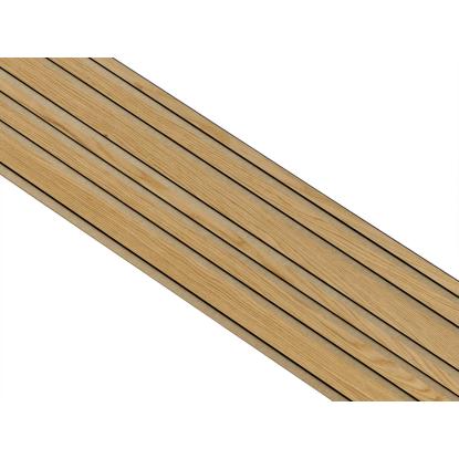 I-Wood Basic Mixed akustikpanel, klar olieret, brun filt og sort kerne, egefiner, 17 x 300 mm 