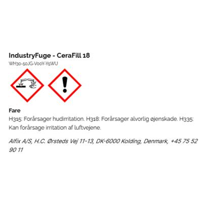 Alfix IndustryFuge CeraFill 18 fugemasse, Manhattan stålgrå - 20 kg