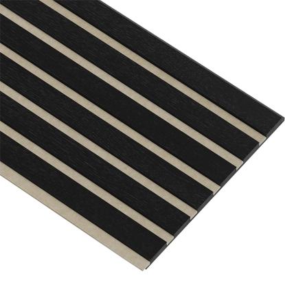 I-Wood Basic Original akustikpanel, sortmalet, beige filt og sort kerne, egefiner, 17 x 300 mm 