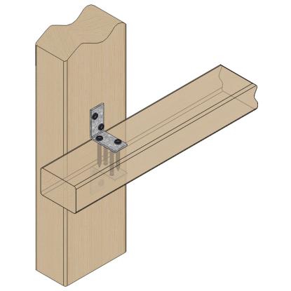 SIMA vinkelbeslag M1, pregalvaniseret, 40 x 40 x 2,0 x 20 mm