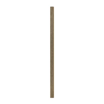 I-Wood afslutningsliste til 3-lamel akustikpanel, sort olieret, brun filt og sort kerne, egefiner, 17 x 92 mm