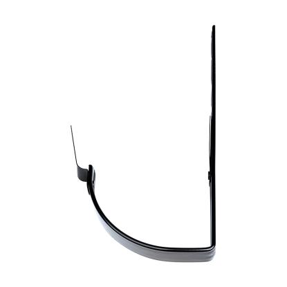 Plastmo Sort Stål Arkitekt rendejern, kort, 1/4 rund, nr. 14