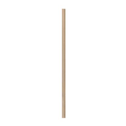 I-Wood afslutningsliste til 4-lamel akustikpanel, ubehandlet natur, brun filt og sort kerne, egefiner, 17 x 67 mm