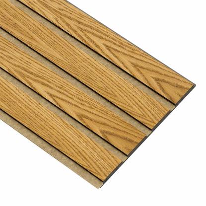 I-Wood Basic 4-lamel akustikpanel, brun olieret, brun filt og sort kerne, egefiner, 17 x 300 mm 