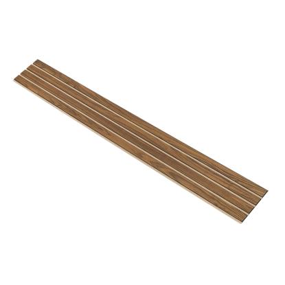I-Wood Basic 4-lamel akustikpanel, klar olieret, beige filt og sort kerne, valnøddefiner, 17 x 300 mm 