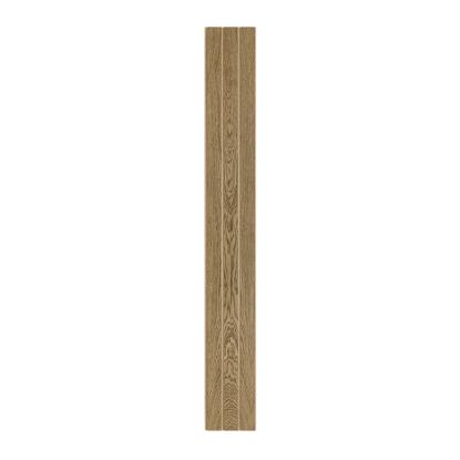 I-Wood Basic 3-lamel akustikpanel, mørkebrun olieret, brun filt og lys kerne, egefiner, 16 x 300 mm 