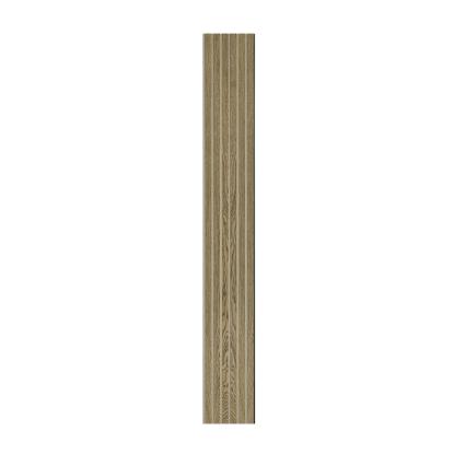 I-Wood Basic Original akustikpanel, mørkebrun olieret, beige filt og sort kerne, egefiner, 17 x 300 mm 