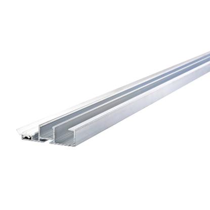 RIAS alu sideprofil med gummilister til 10 mm plader - 60 mm