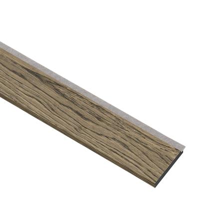 I-Wood afslutningsliste til 3-lamel akustikpanel, sort olieret, grå filt og sort kerne, egefiner, 17 x 92 mm