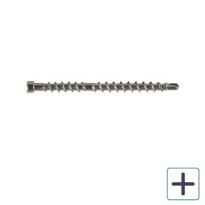 NKT Deck Pro skjult terrasseskrue, TX15, rustfri A4, 4,5 x 60 mm