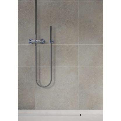 Fibo Cement vådrumspanel med 60 x 30 cm fliselook, 10 x 600 x 2400 mm, grey concrete extra matt