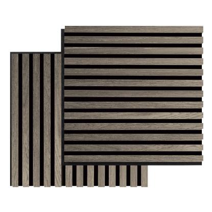 FibroTech Square akustikpanel, 520 x 520 mm, Grey Oak - 2 stk.