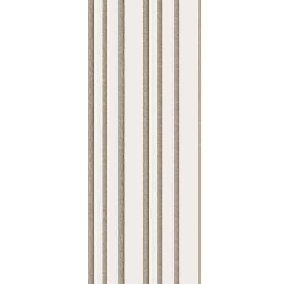 I-Wood Medio+ Mixed akustikpanel, hvidmalet, beige filt og lys kerne, folie, 16 x 300 mm