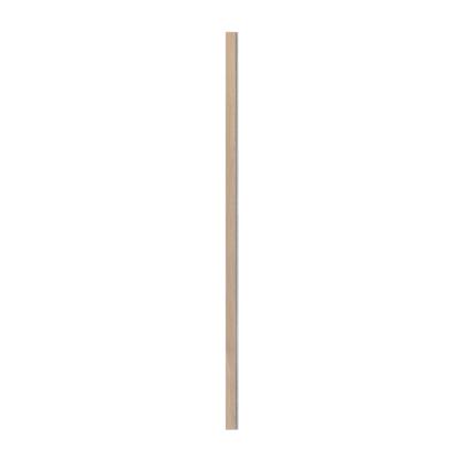 I-Wood afslutningsliste til 4-lamel akustikpanel, ubehandlet natur, grå filt og lys kerne, egefiner, 16 x 67 mm