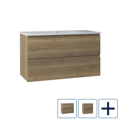 Nortiq Brazil One-Box møbelsæt med vask, naturlig eg