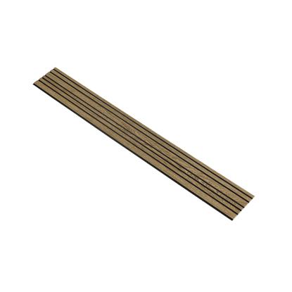 I-Wood Basic Mixed akustikpanel, mørkebrun olieret, sort filt og lys kerne, egefiner, 16 x 300 mm 